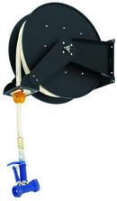 T&S Brass Black 3/4 in. Open Hose Reel with Front Trigger Water Gun in Coated Steel with White 
