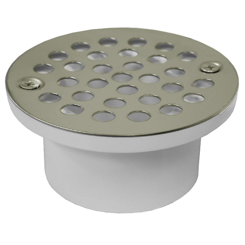 2 X 3 PVC Drain With Nickel Brass Strainer 