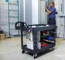 Rubbermaid Black 500 lb. Structural Foam Utility Cart in 