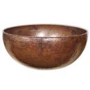 Native Trails Tempered Copper No-Hole 1-Bowl Round Bathroom Sink 