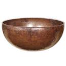 Native Trails Tempered Copper No-Hole 1-Bowl Round Bathroom Sink 