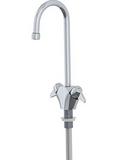 Two Handle Wing Bar Faucet in Polished Chrome
