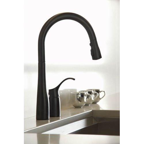 KOHLER Polished Chrome Single Handle Pull Down Kitchen Faucet 