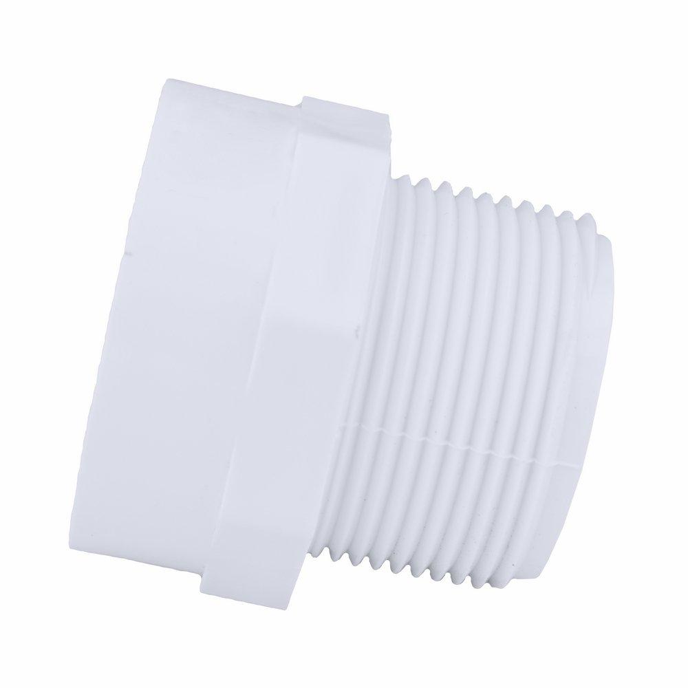 White PVC DWV Male Adapter 