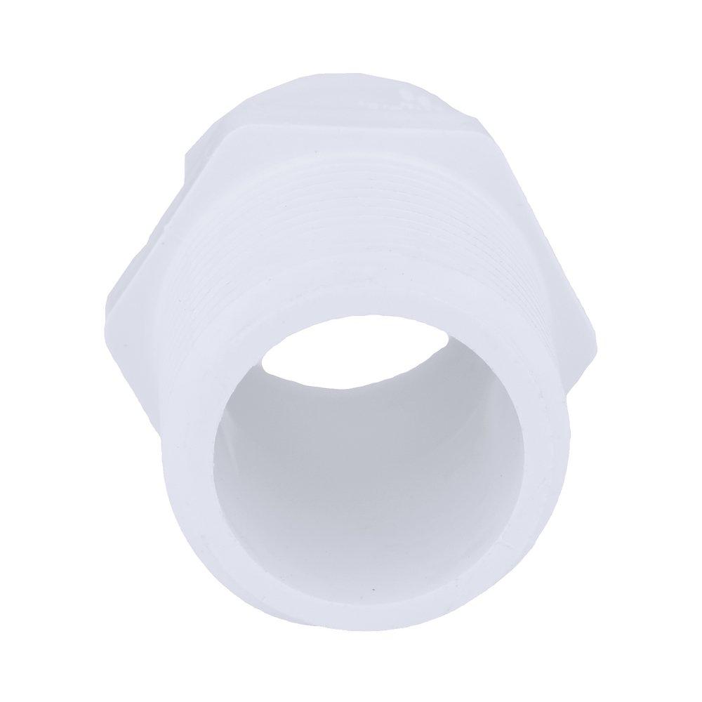 White PVC DWV Male Adapter 