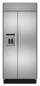 36-1/4 in. 13.1 cu. ft. Side-By-Side Refrigerator in Stainless Steel/Black