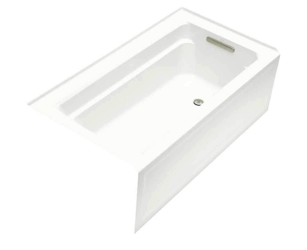 KOHLER Ice&trade; Grey 60 x 32 in. Soaker Alcove Bathtub Right Drain 