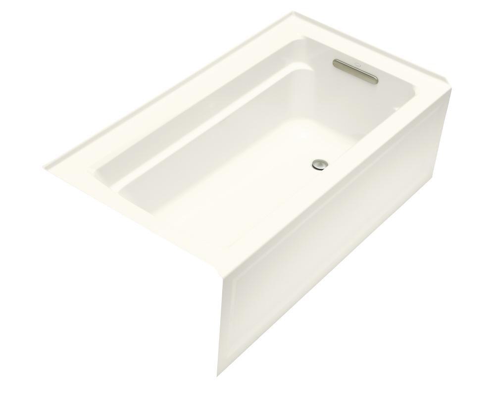 KOHLER Biscuit 60 x 32 in. Soaker Alcove Bathtub Right Drain 