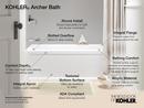 KOHLER Biscuit 60 x 32 in. Soaker Alcove Bathtub Right Drain 