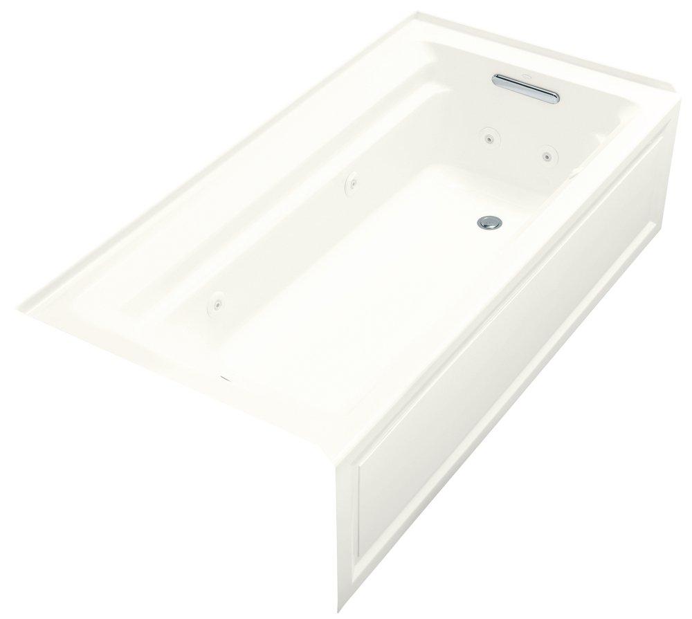 KOHLER White 72 x 36 in. Whirlpool Alcove Bathtub with Right Drain 