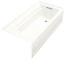 72 in. x 36 in. Whirlpool Alcove Bathtub with Right Drain in White