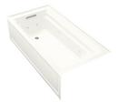 72 in. x 36 in. Whirlpool Alcove Bathtub with Left Drain in White