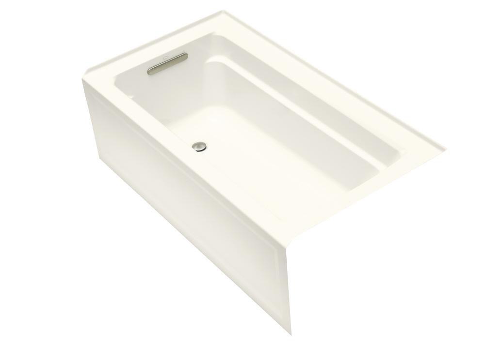 KOHLER Biscuit 60 x 32 in. Soaker Alcove Bathtub with Left Drain 