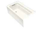 KOHLER Biscuit 60 x 32 in. Soaker Alcove Bathtub with Left Drain 