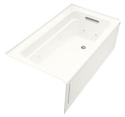 60 in. x 32 in. Whirlpool Alcove Bathtub with Right Drain in White