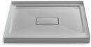 36 in. x 36 in. Shower Base with Center Drain in Ice™ Grey