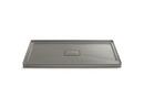 60 in. Rectangle Shower Base with Center Drain in Cashmere