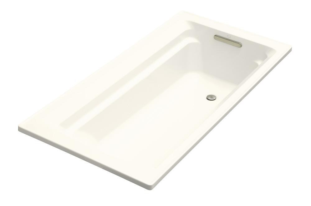 KOHLER Biscuit 72 x 36 in. Drop-In Bathtub with Reversible Drain 