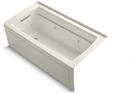 KOHLER Biscuit 60 x 32 in. Whirlpool Alcove Bathtub Left Drain 