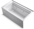 KOHLER White 60 x 32 in. Whirlpool Drop-In Bathtub with Right Drain 
