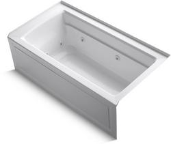 60 in. x 32 in. Whirlpool Alcove Bathtub with Right Drain in White