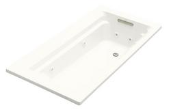 72 x 36 in. Whirlpool Drop-In Bathtub with Reversible Drain in White
