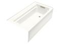 72 in. x 36 in. Soaker Alcove Bathtub with Right Drain in White