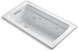60 x 32 in. Whirlpool Drop-In Bathtub with Reversible Drain in White