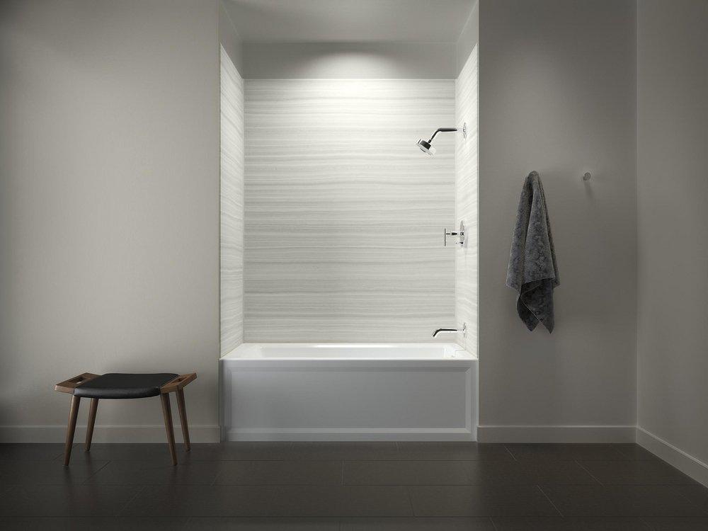 KOHLER White 60 x 32 in. Soaker Alcove Bathtub Right Drain 