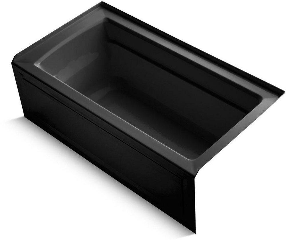KOHLER Black Black&trade; 60 x 32 in. Soaker Alcove Bathtub Right Drain 