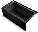 KOHLER Black Black&trade; 60 x 32 in. Soaker Alcove Bathtub Right Drain 