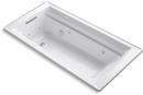 KOHLER White 72 x 36 in. Whirlpool Drop-In Bathtub with Reversible Drain 