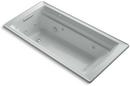 Ice&trade; Grey 72 x 36 in. Whirlpool Drop-In Bathtub with Reversible Drain 