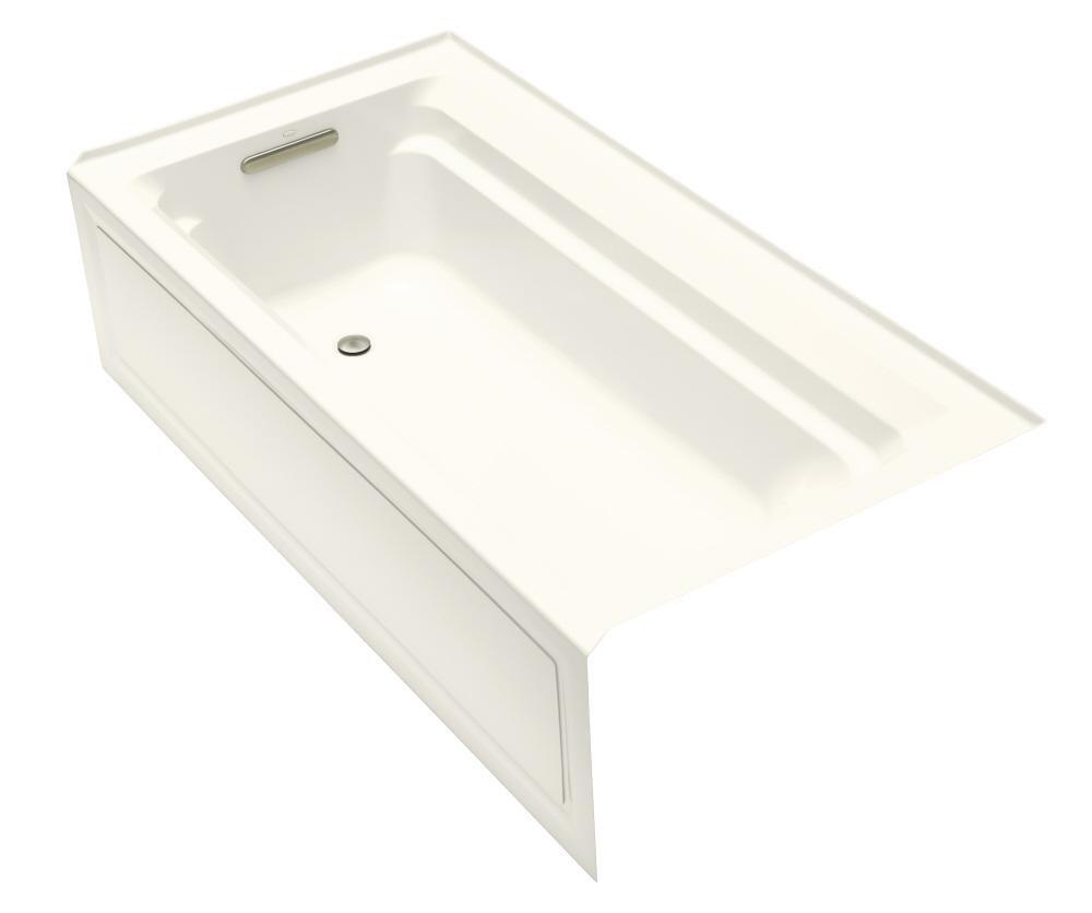 KOHLER Biscuit 72 x 36 in. Soaker Alcove Bathtub with Left Drain 
