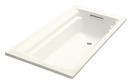 72 x 36 in. Total Massage Drop-In Bathtub with Reversible Drain in Biscuit