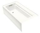 KOHLER White 72 x 36 in. Soaker Alcove Bathtub with Left Drain 