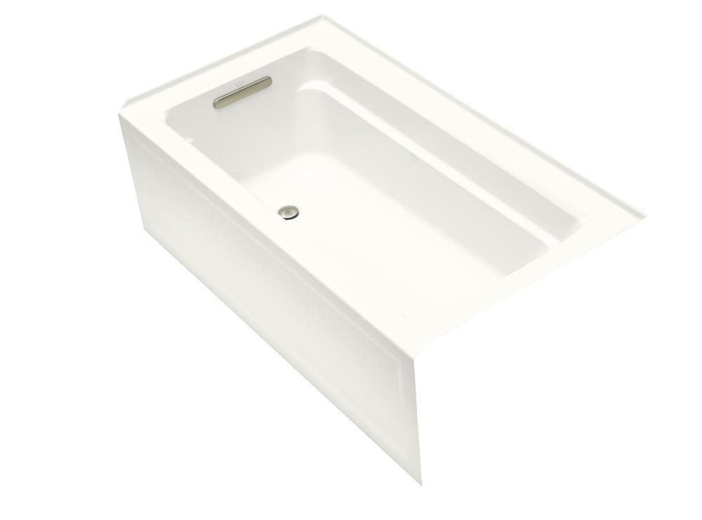 KOHLER White 60 x 32 in. Soaker Alcove Bathtub with Left Drain 