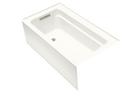 KOHLER White 60 x 32 in. Soaker Alcove Bathtub with Left Drain 