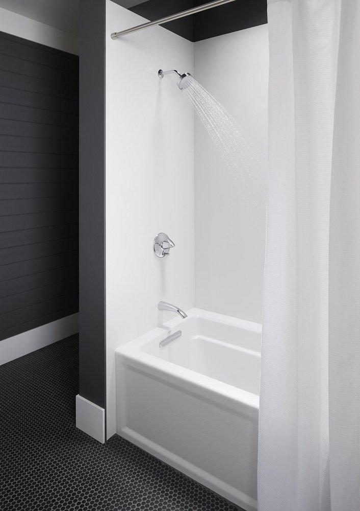 KOHLER White 60 x 32 in. Soaker Alcove Bathtub with Left Drain 