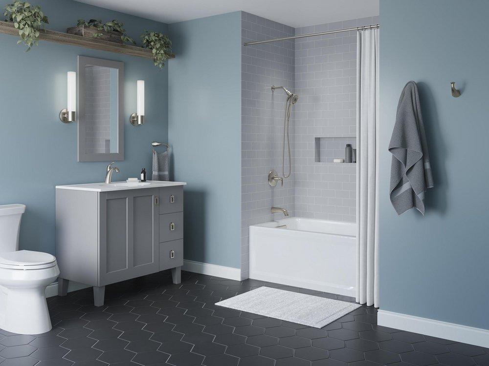 KOHLER White 60 x 32 in. Soaker Alcove Bathtub with Left Drain 