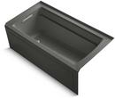 KOHLER Thunder&trade; Grey 60 x 32 in. Soaker Alcove Bathtub with Left Drain 