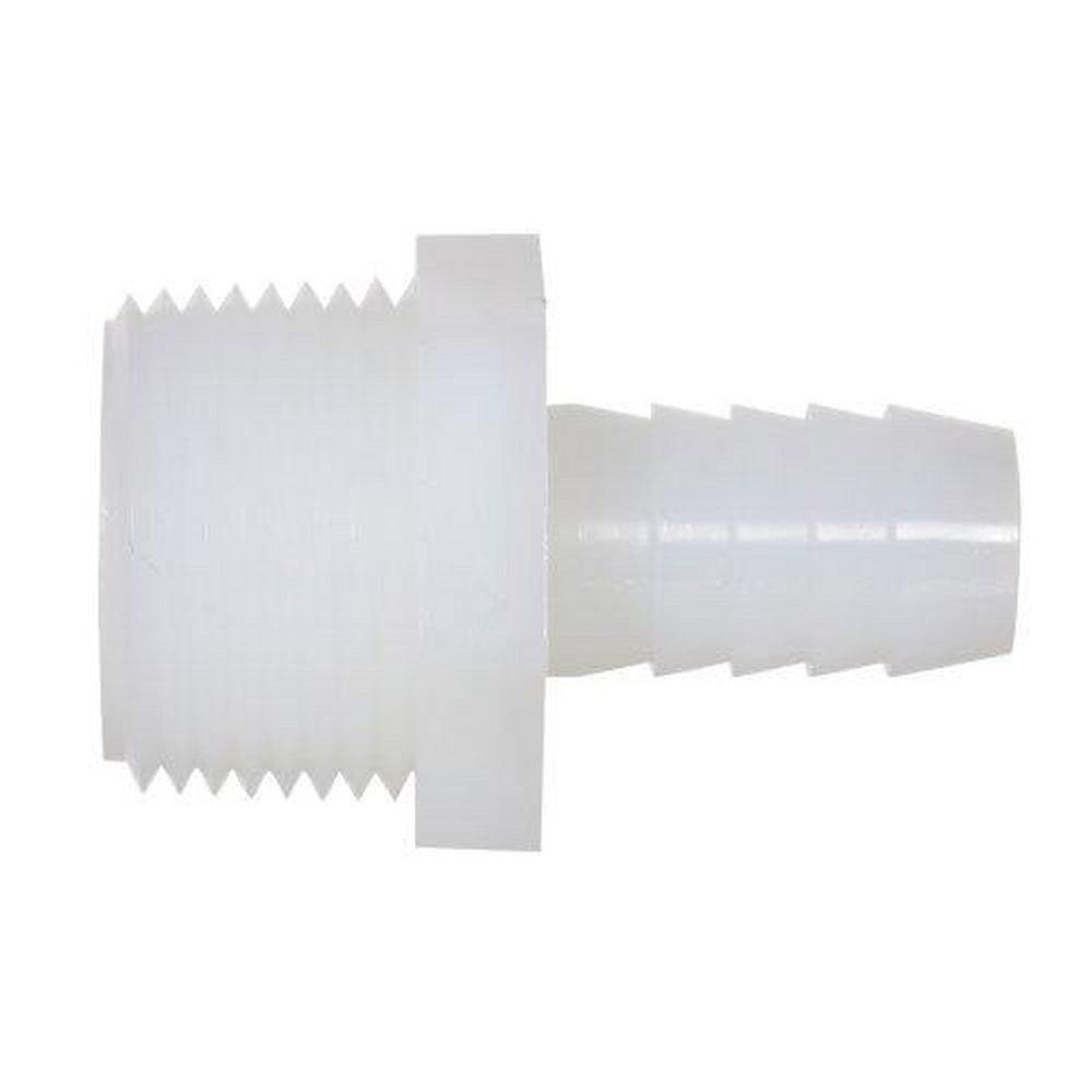 DiversiTech&reg; White Plain End x MPT Polypropylene Adapter 