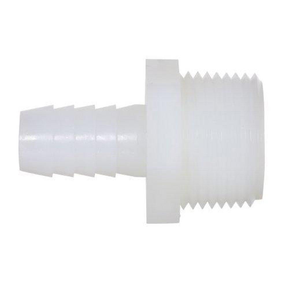 DiversiTech&reg; White Plain End x MPT Polypropylene Adapter 