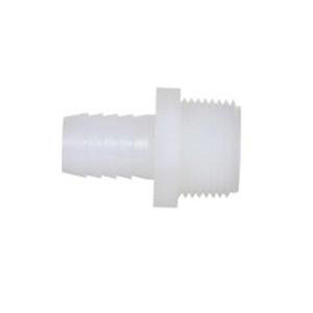 DiversiTech&reg; White Plain End x MPT Polypropylene Adapter 