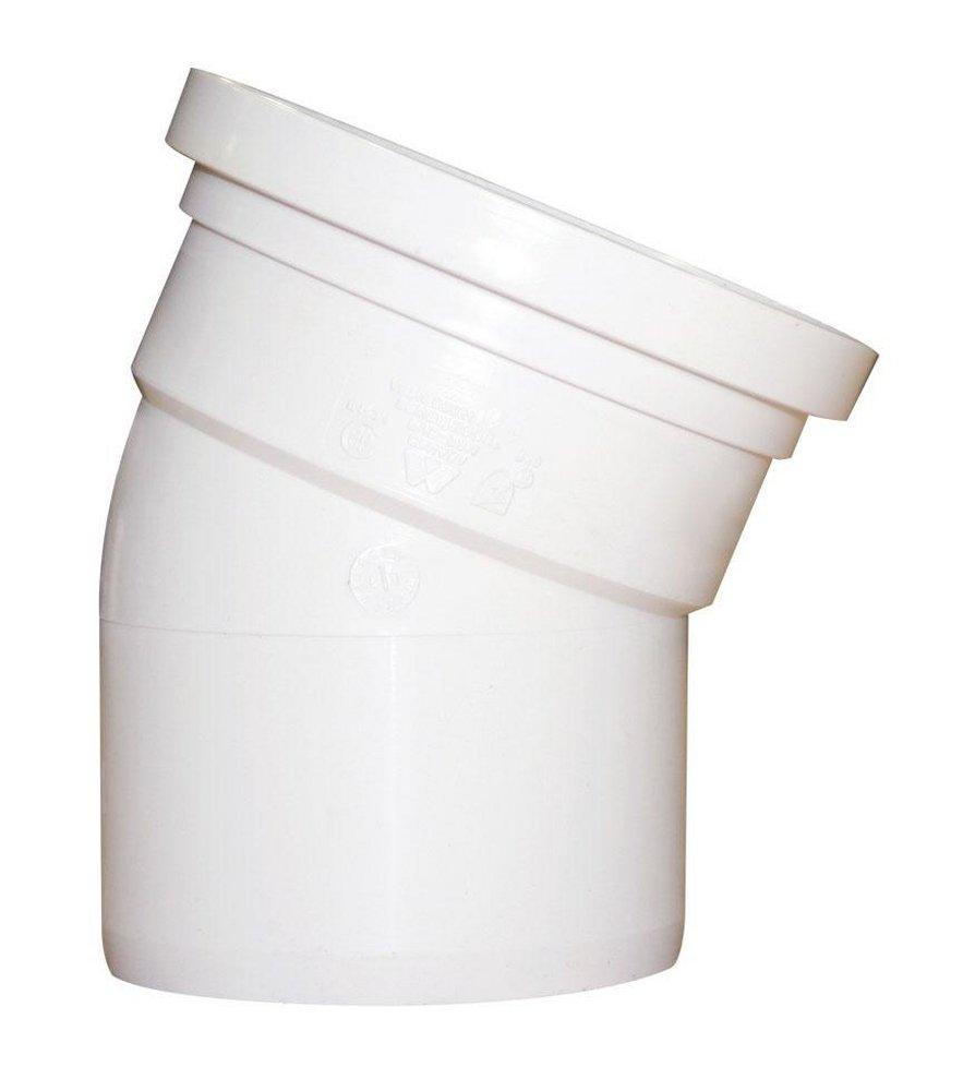 TRENCH TOUGH PLUS Gasket x Socket Straight SDR 35 PVC 22-1/2 Degree Elbow 