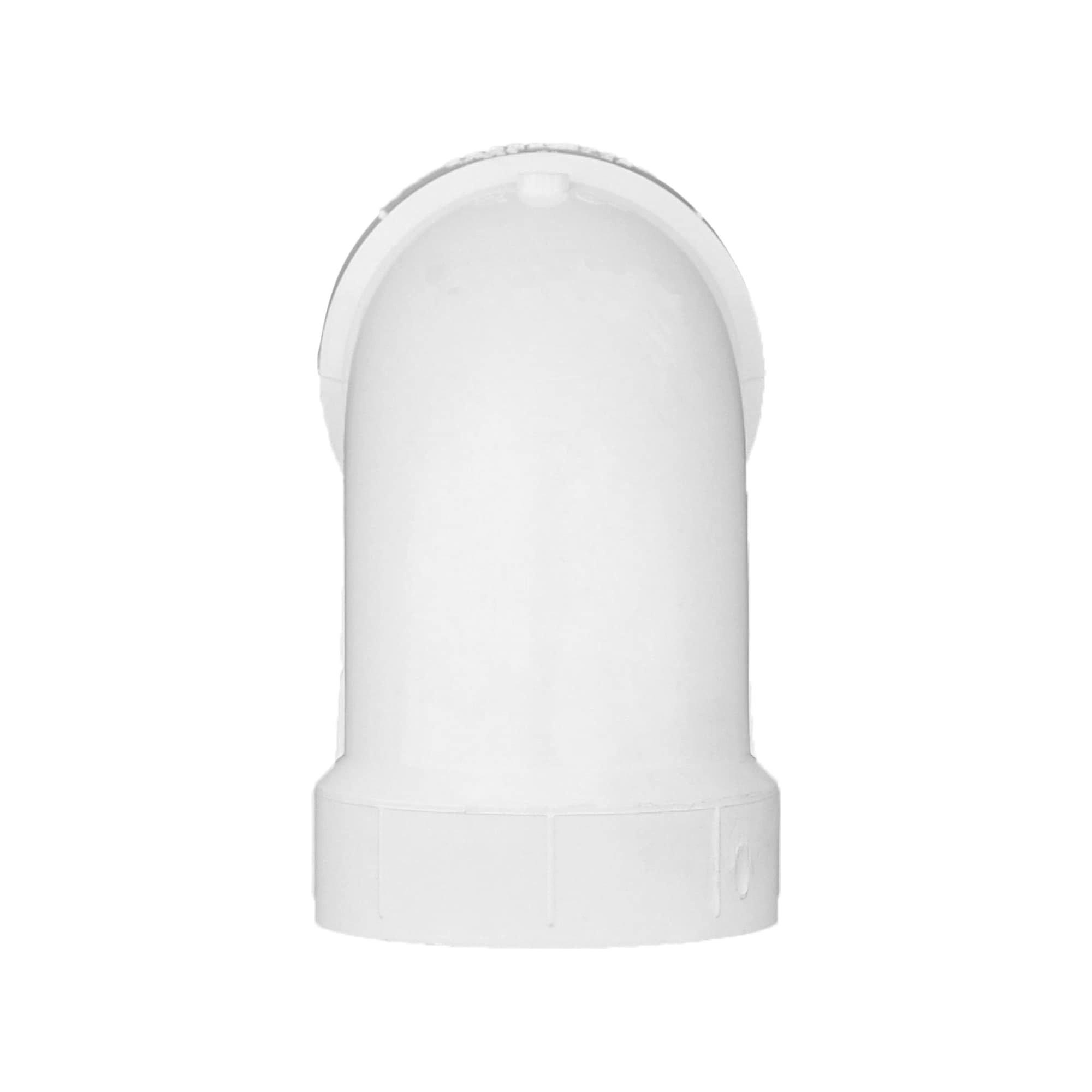 White Hub 90 Degree PVC DWV Elbow 