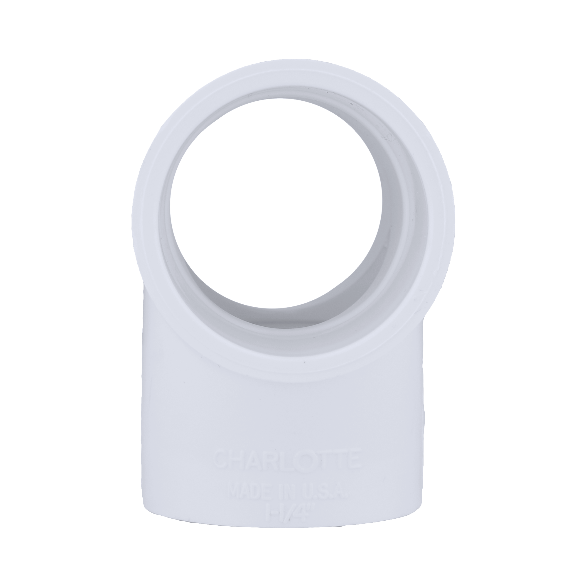 White Hub 90 Degree PVC DWV Elbow 