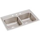 Elkay Lustrous Satin 29 x 18 in. Stainless Steel Double Bowl Drop-in Kitchen Sink in Lustrous Satin 