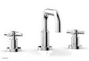 Phylrich&reg; Satin Chrome Two Handle Widespread Bathroom Sink Faucet 