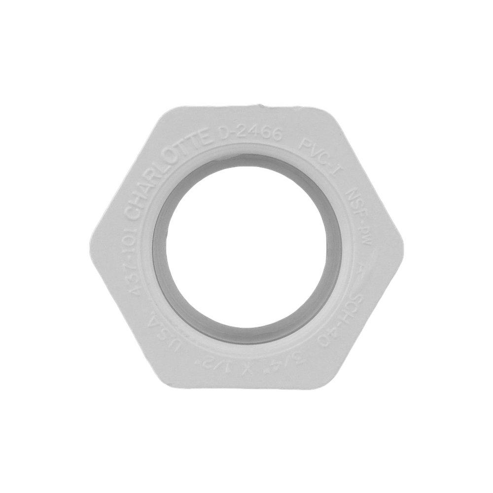 White PVC Schedule 40 Bushing 